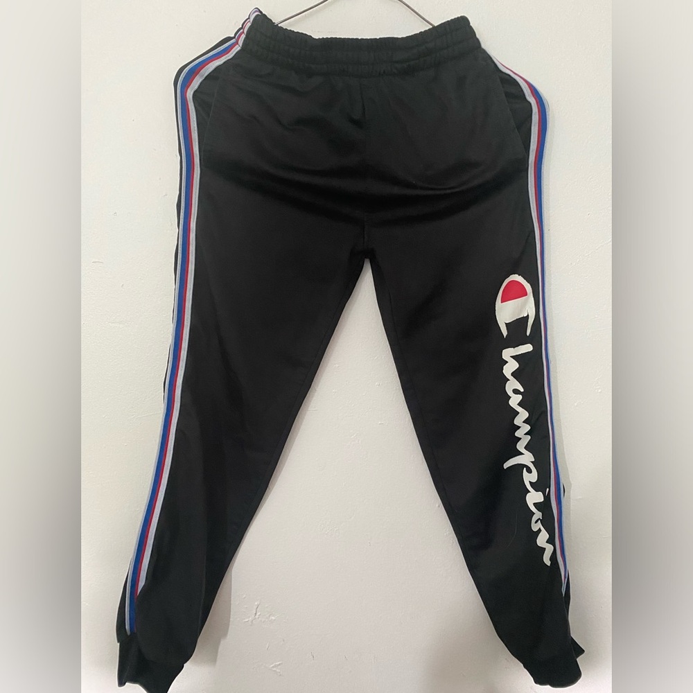 Boys Champion black joggers M